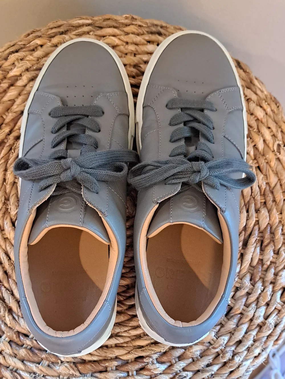 GREATS Brooklyn Mens Royale Grey Leather Athleisure/Business Casual Sneakers 8.5